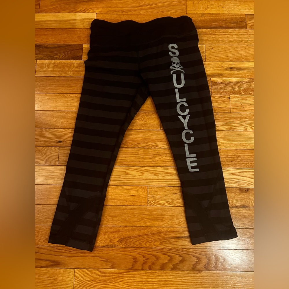 Lululemon x Soulcycle striped leggings